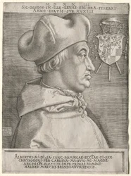 Kardinaal Albrecht van Brandenburg - De Grote Plaat, 1523