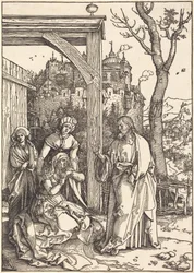 Christus neemt afscheid van zijn moeder
