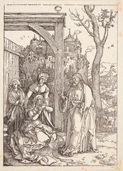 Christus neemt afscheid van zijn moeder