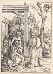 Christus neemt afscheid van zijn moeder