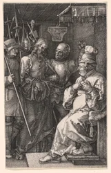 Christus voor Kajafas, uit De gegraveerde passie