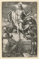 De verrijzenis van Christus (gegraveerde Passie)