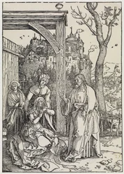 Christus neemt afscheid van zijn moeder