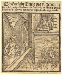 David ziet Bathseba zich baden