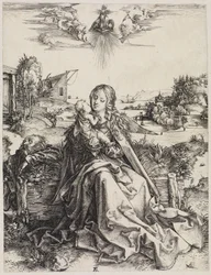 De Heilige Familie met de sprinkhaan