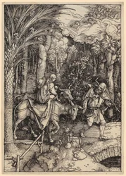 Vlucht naar Egypte, blad 14 uit de reeks „Het leven van Maria“