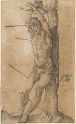 Sint Sebastiaan bij de boom