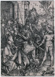 Het kruisdragen van Christus, blad 7 uit de reeks „De Grote Passie“