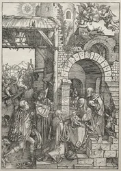 Leven van de Maagd: Aanbidding der Wijzen, 1504-1505