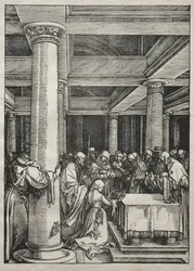 Leven van de Maagd: Presentatie van Jezus in de Tempel, 1504-1505