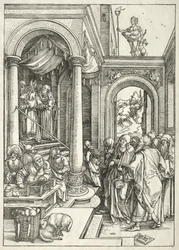 Leven van de Maagd: Presentatie van de jonge Maagd in de Tempel, 1504-1505