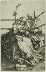 Madonna op een Grasrijke Oever