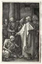 Petrus en Johannes genezen de kreupele bij de poort van de tempel, 1512