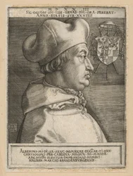 Portret van kardinaal Albrecht van Brandenburg