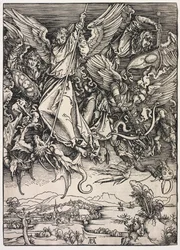 Openbaring van St. Johannes: St. Michael vecht tegen de Draak, 1511