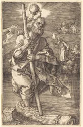 Sint-Christoffel naar rechts gewend
