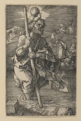 Sint-Christoffel naar rechts gewend