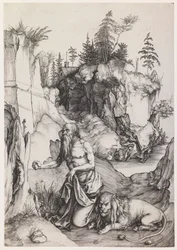 De boetvaardige Sint-Hiëronymus in de wildernis