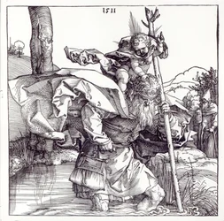 Sint-Christoffel draagt het Christuskind, 1511