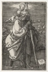 Sint Christoffel, naar Links Gekeerd
