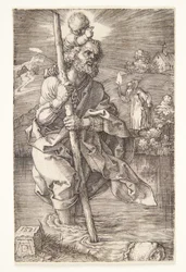 St. Christoffel naar rechts gericht