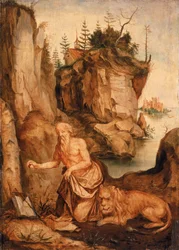 Sint-Hiëronymus en de leeuw, ca. 1500