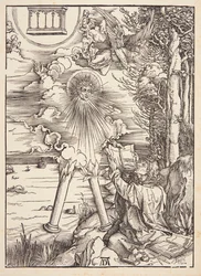 St. Johannes die het boek verslindt