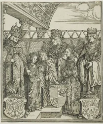 Het Congres en Dubbele Verloving in Wenen, uit De Triomfboog van Maximiliaan I