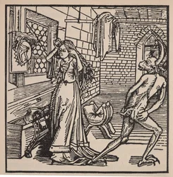 De demon van de ijdelheid en de coquette, illustratie uit 