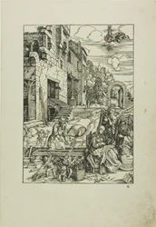De Heilige Familie in Egypte, uit Het Leven van de Maagd
