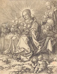 De Heilige Familie op een grasbank, 1526