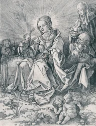 De Heilige Familie op een grasrijke bank, 1526 1906