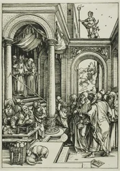 De presentatie van de Maagd in de tempel, uit Het leven van de Maagd