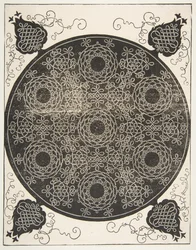 De Zesde Knoop. Gevlochten Rondel met Zeven Kransen