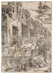 Het verblijf van de Heilige Familie in Egypte, uit Het leven van de Maagd, ca. 1504