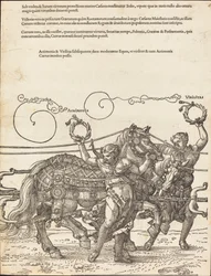 De triomfwagen van Maximiliaan I (De grote triomfwagen) [plaat 6 van 8]