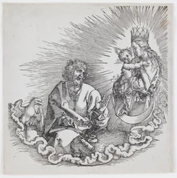 De Maagd Verschijnt aan Sint Jan, uit de editie van 1511 van 