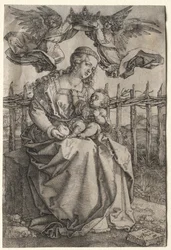 De Maagd Gekroond door Twee Engelen, 1518
