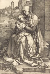 De Maagd en het Kind Zittend bij de Muur, 1514