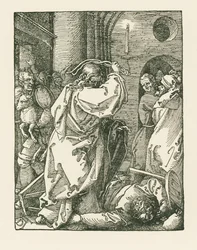 Christus drijft de kooplieden uit de tempel ...