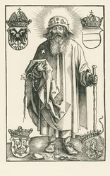 De heilige Coloman als pelgrim