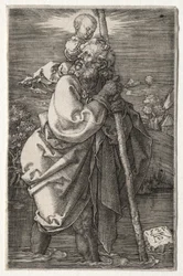 Sint-Christoffel, naar links gericht