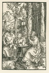De kluizenaars Sint Antonius de Grote en Sint Paulus, ca.1503-04 (houtsnede)