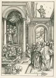 De presentatie van de maagd in de tempel ...