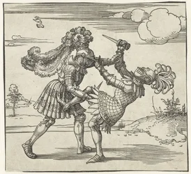 Twee ridders vechten