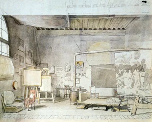 Atelier van de kunstenaar in Rome