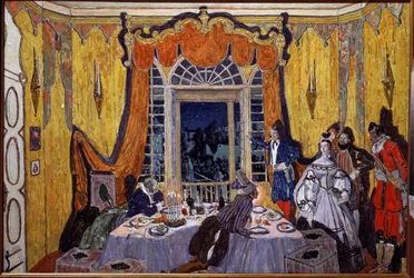 Decorontwerp voor de opera De stenen gast van A. Dargomyzhsky