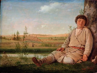 Slapende herdersjongen