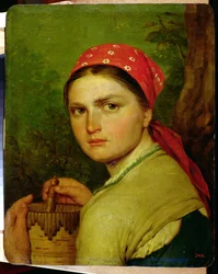 Meisje met een Berkenbast Pot, c.1824