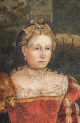 Portret van een edelvrouw, (detail) van de Kleine Kamer van de Edelvrouwen